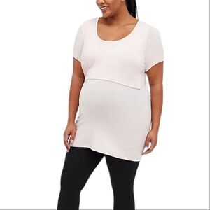 5X - Torrid | MATERNITY NURSING TOP - SUPER SOFT PINK